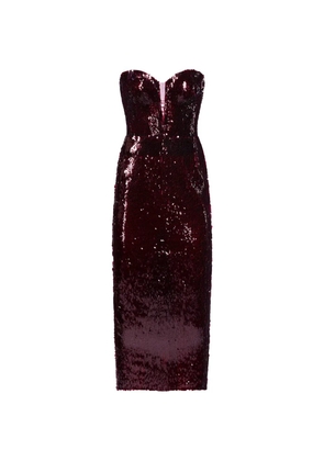 ARAFTU sequin-embellished lace-up dress - Red