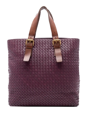 Bottega Veneta Pre-Owned 2010 Bicolor Nappa Intrecciato Belt Strap tote bag - Purple