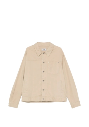 Pence logo-patch shirt jacket - Neutrals