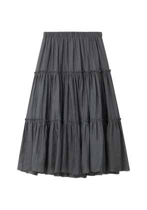 tout a coup ruffled tiered midi skirt - Grey
