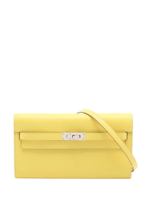 Hermès Pre-Owned 2024 Evercolor Kelly To Go Wallet crossbody bag - Yellow
