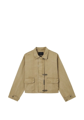 FIVE CM flap-pocket hook jacket - Neutrals