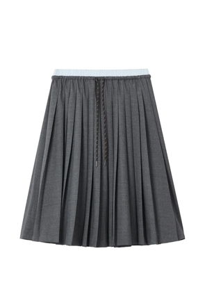 tout a coup pleated drawstring-fastening midi skirt - Grey