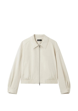 tout a coup zip-up collared bomber jacket - Neutrals