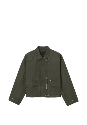 FIVE CM flap-pocket toggle jacket - Green