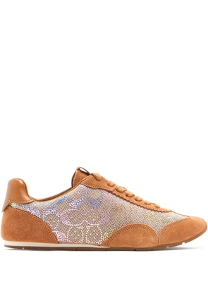 Coach crystal-embellished panelled sneakers - Neutrals