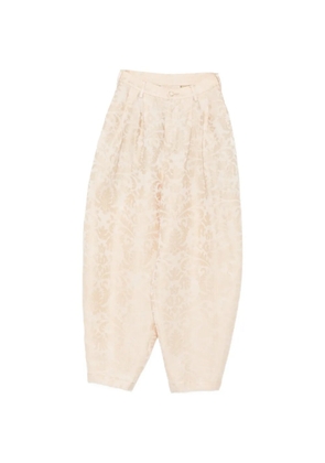 Uma Wang jacquard pleated trousers - Neutrals