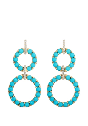 Goshwara G-One turquoise diamond earrings - Gold