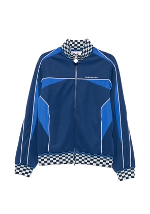Casablanca Cyber Tricot checkerboard-trim jacket - Blue