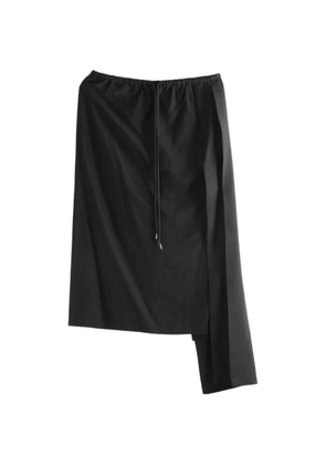 Yohji Yamamoto asymmetric drawstring skirt - Black