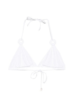 Fisico ring-detail triangle bikini top - White