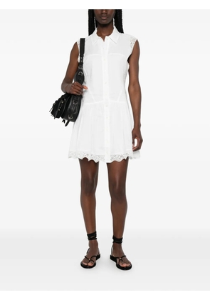 FRAME embroidered mini dress - White