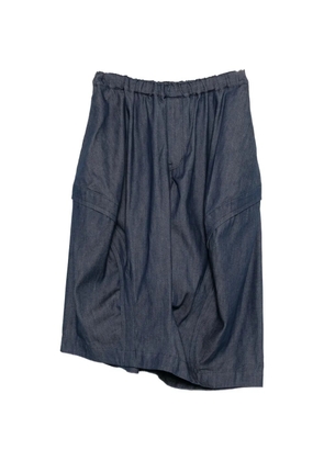 Comme Des Garçons Black drop-crotch denim trousers - Blue