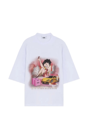 GCDS betty boop laser-cut T-shirt - White