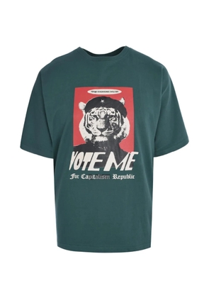Tee Library Vote graphic-print cotton t-shirt - Green