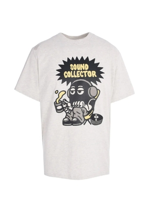 Tee Library Sound Collector graphic-print t-shirt - Grey