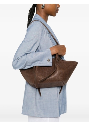 Yuzefi Mochi woven-effect shoulder bag - Brown