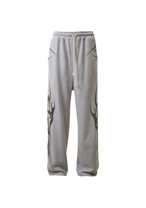 HELLSTAR flame-print track pants - Grey