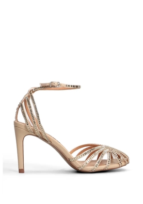 Bibi Lou Serabi crystal-embellished cage sandals - Neutrals