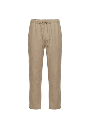 120% Lino drawstring linen trousers - Neutrals