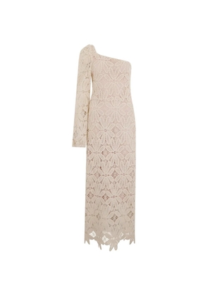 FARM Rio one-shoulder crochet maxi dress - Neutrals