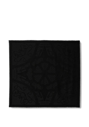 GUESS USA Dita logo frayed scarf - Black