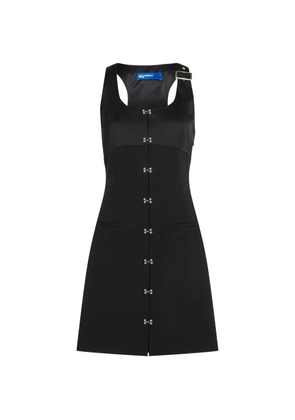 Karl Lagerfeld Jeans hook-and-eye buckle-strap mini dress - Black