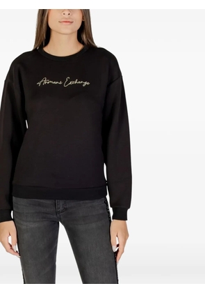 Armani Exchange logo-embroidered sweatshirt - Black
