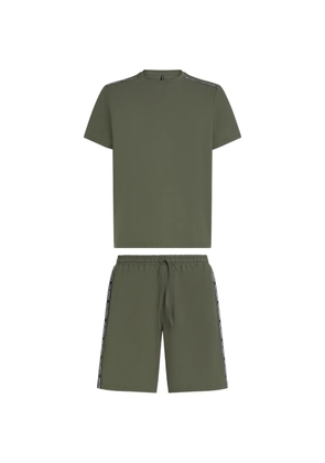 Karl Lagerfeld logo-tape pajamas set - Green