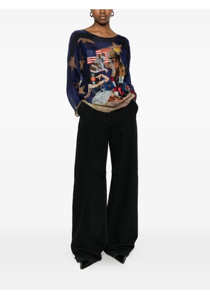 The Artistylist graphic-print long-sleeve blouse - Blue