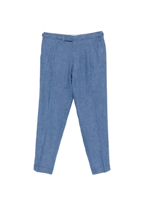 Briglia 1949 pleated slub-texture trousers - Blue