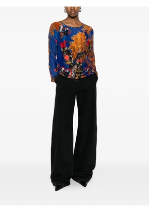 The Artistylist graphic-print long-sleeve blouse - Blue