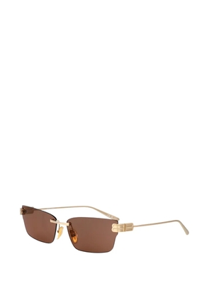 Balenciaga Eyewear rimless rectangle-frame sunglasses - Gold