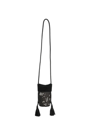Johanna Ortiz crystal-embellished tassel-detail cross body bag - Black