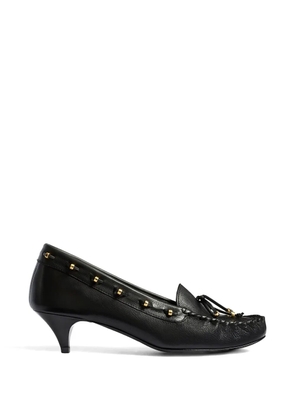 KHAITE round toe leather pumps - Black