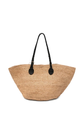 DRAGON DIFFUSION x Sovani raffia shoulder bag - Neutrals