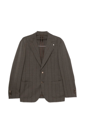 LUIGI BIANCHI MANTOVA pinstripe-pattern suit - Brown