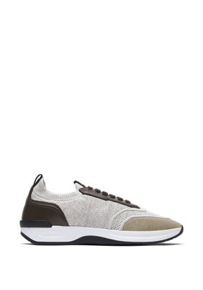Brioni beige silk sneakers - Neutrals
