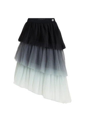 Karl Lagerfeld asymmetric tiered midi skirt - Black