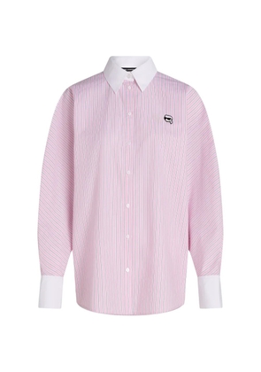 Karl Lagerfeld Ikonik striped shirt - Pink