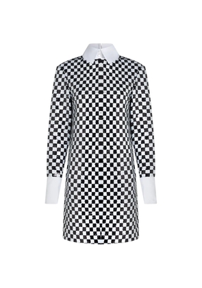 Karl Lagerfeld checkerboard sequin-embellished mini dress - Black