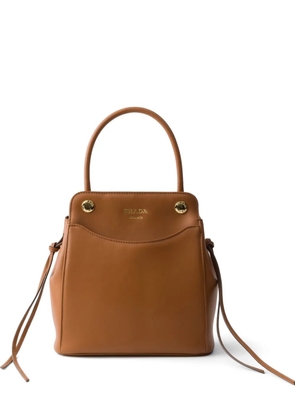 Prada Carry mini leather handbag - Brown
