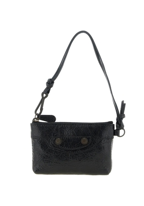 Balenciaga Le City studded leather clutch - Black