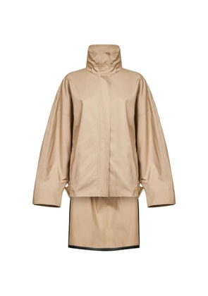 DARKPARK asymmetric batwing-sleeve coat - Neutrals