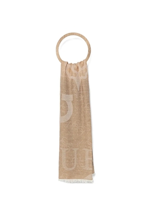 GUESS USA logo-print scarf - Neutrals