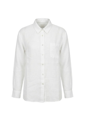 120% Lino long-sleeve linen shirt - White