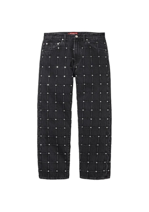 Supreme studded loose-fit jeans - Black