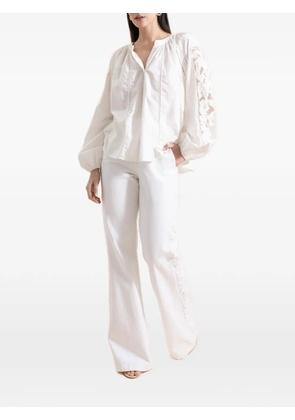 DMN Paris Vinnie lace-trim jeans - White