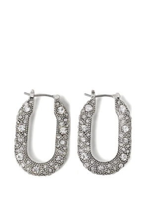 AllSaints crystal-embellished hoop earrings - Silver