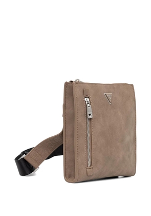 GUESS USA Torino logo-plaque messenger bag - Neutrals